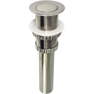 image:imageKingston Brass EV8412 Coronet Push PopUp Bathroom Sink Drain Without Overflow Polished Brass 844 x 244 x 244Brushed Nickel