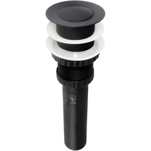 image:imageKingston Brass EV8412 Coronet Push PopUp Bathroom Sink Drain Without Overflow Polished Brass 844 x 244 x 244Matte Black