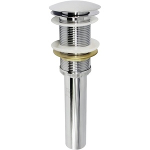 image:imageKingston Brass EV8412 Coronet Push PopUp Bathroom Sink Drain Without Overflow Polished Brass 844 x 244 x 244Polished Chrome