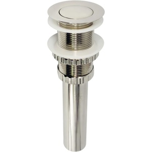 image:imageKingston Brass EV8412 Coronet Push PopUp Bathroom Sink Drain Without Overflow Polished Brass 844 x 244 x 244Polished Nickel