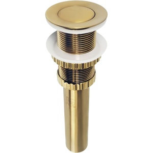 image:imageKingston Brass EV8417 Coronet Push PopUp Bathroom Sink Drain Without Overflow Brushed Brass 844 x 244 x 244