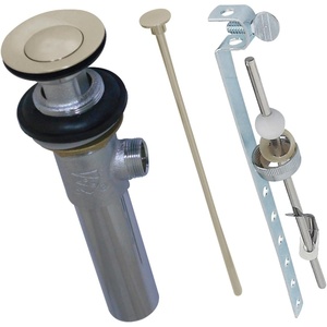 image:imageKingston Brass KB1003 Brass PopUp Drain with Overflow Antique Brass 781 x 213 x 213Polished Nickel