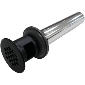 image:imageKingston Brass KB5008 Fauceture Grid Drain with Overflow Hole 114 inch by 6inch 17 gauge Satin NickelMatte Black