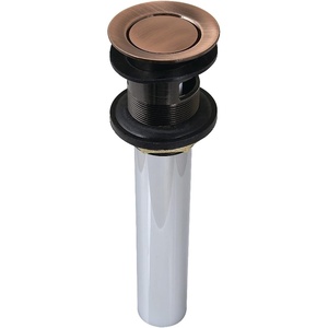 image:imageKingston Brass KB8100MB Push PopUp Drain with Overflow 22 Gauge Matte BlackAntique Copper