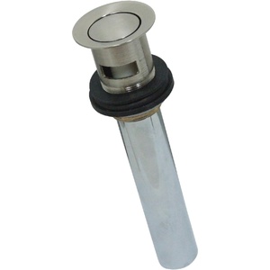 image:imageKingston Brass KB8100MB Push PopUp Drain with Overflow 22 Gauge Matte BlackBrushed Nickel