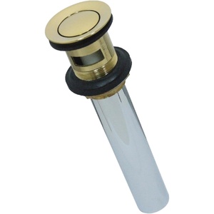 image:imageKingston Brass KB8100MB Push PopUp Drain with Overflow 22 Gauge Matte BlackPolished Brass