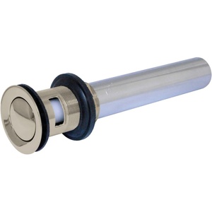 image:imageKingston Brass KB8100MB Push PopUp Drain with Overflow 22 Gauge Matte BlackPolished Nickel