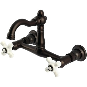 image:imageKingston Brass KS3250PX Vintage Wall Mount Kitchen Faucet Matte BlackOil Rubbed Bronze