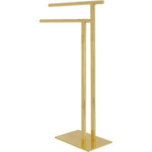 image:imageKingston Brass SCC6032 Edenscape 32716 Freestanding Pedestal 2Tier LShape Towel Rack Polished Brass