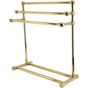 image:imageKingston Brass SCC8232 Maximilien 28 Freestanding Pedestal 3Tier Towel Rack Polished Brass