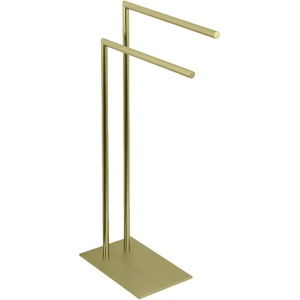 image:imageKingston Brass SCC8328 Freestanding Dual Towel Rack in Brushed NickelBrushed Brass