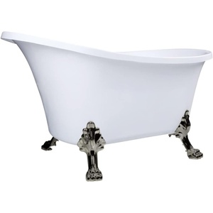 image:imageKingston Brass VTND512824WAC5 Aqua Eden 51Inch Acrylic ClawfootTub NoFaucet Drillings WhiteOil Rubbed BronzeWhiteBrushed Nickel