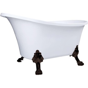 image:imageKingston Brass VTND512824WAC5 Aqua Eden 51Inch Acrylic ClawfootTub NoFaucet Drillings WhiteOil Rubbed BronzeWhiteOil Rubbed Bronze