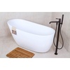 image:imageAqua Eden 59Inch Acrylic Freestanding Tub with Faucet Combo WhitePolished ChromeWhiteOil Rubbed Bronze