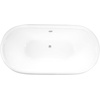 image:imageAqua Eden VCTND663024 66Inch Cast Iron Double Ended Pedestal Tub No Faucet Drillings White