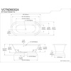 image:imageAqua Eden VCTND663024 66Inch Cast Iron Double Ended Pedestal Tub No Faucet Drillings White