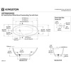 image:imageAqua Eden VRTRS633022 Arcticstone 63Inch Solid Surface White Stone Freestanding Tub with Drain Matte White