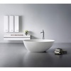 image:imageAqua Eden VRTRS633022 Arcticstone 63Inch Solid Surface White Stone Freestanding Tub with Drain Matte White