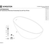 image:imageAqua Eden VRTRS633022 Arcticstone 63Inch Solid Surface White Stone Freestanding Tub with Drain Matte White