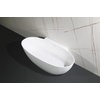 image:imageAqua Eden VRTRS713522 Acrticstone 71Inch Solid Surface Freestanding Tub with Drain Matte White