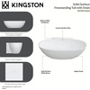 image:imageAqua Eden VRTRS713522 Acrticstone 71Inch Solid Surface Freestanding Tub with Drain Matte White