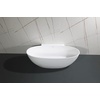 image:imageAqua Eden VRTRS713522 Acrticstone 71Inch Solid Surface Freestanding Tub with Drain Matte White