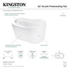 image:imageAqua Eden VTRS523030 52Inch Acrylic Freestanding Tub with Drain and Integrated Seat White