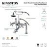 image:imageAqua Vintage AE103T5BX English Country Deck Mount Clawfoot Tub Faucet Oil Rubbed BronzeBrushed Nickel