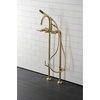 image:imageAqua Vintage CCK8107DL Concord Freestanding Tub Faucet with Supply Line Stop Valve Brushed BrassBrushed Brass