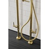 image:imageAqua Vintage CCK8107DL Concord Freestanding Tub Faucet with Supply Line Stop Valve Brushed BrassBrushed Brass