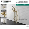 image:imageAqua Vintage CCK8107DL Concord Freestanding Tub Faucet with Supply Line Stop Valve Brushed BrassBrushed Brass