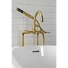 image:imageAqua Vintage CCK8107DL Concord Freestanding Tub Faucet with Supply Line Stop Valve Brushed BrassBrushed Brass