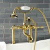 image:imageKingston Brass AE103T5 Aqua Vintage 7 in Spout Reach Deck Mount Clawfoot Tub Faucet Oil Rubbed BronzeBrushed Brass