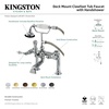 image:imageKingston Brass AE103T5 Aqua Vintage 7 in Spout Reach Deck Mount Clawfoot Tub Faucet Oil Rubbed BronzeBrushed Brass
