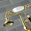 image:imageKingston Brass AE103T5 Aqua Vintage 7 in Spout Reach Deck Mount Clawfoot Tub Faucet Oil Rubbed BronzeBrushed Brass