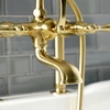 image:imageKingston Brass AE103T5 Aqua Vintage 7 in Spout Reach Deck Mount Clawfoot Tub Faucet Oil Rubbed BronzeBrushed Brass