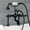 image:imageKingston Brass AE103T5 Aqua Vintage 7 in Spout Reach Deck Mount Clawfoot Tub Faucet Oil Rubbed BronzeMatte Black