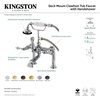 image:imageKingston Brass AE103T5 Aqua Vintage 7 in Spout Reach Deck Mount Clawfoot Tub Faucet Oil Rubbed BronzePolished Brass