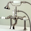 image:imageKingston Brass AE108T1 Aqua Vintage 7 in Spout Reach Deck Mount Clawfoot Tub Faucet Polished ChromeBrushed Nickel