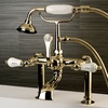 image:imageKingston Brass AE108T1 Aqua Vintage 7 in Spout Reach Deck Mount Clawfoot Tub Faucet Polished ChromePolished Brass