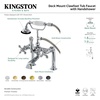 image:imageKingston Brass AE109T0 Auqa Vintage Deck Mount Clawfoot Tub Faucet Matte BlackBrushed Brass