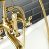 image:imageKingston Brass AE109T0 Auqa Vintage Deck Mount Clawfoot Tub Faucet Matte BlackBrushed Brass