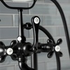 image:imageKingston Brass AE109T0 Auqa Vintage Deck Mount Clawfoot Tub Faucet Matte BlackBrushed Brass