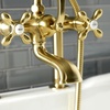 image:imageKingston Brass AE109T0 Auqa Vintage Deck Mount Clawfoot Tub Faucet Matte BlackBrushed Brass