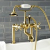 image:imageKingston Brass AE109T0 Auqa Vintage Deck Mount Clawfoot Tub Faucet Matte BlackBrushed Brass