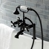 image:imageKingston Brass AE109T0 Auqa Vintage Deck Mount Clawfoot Tub Faucet Matte BlackMatte Black