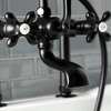 image:imageKingston Brass AE109T0 Auqa Vintage Deck Mount Clawfoot Tub Faucet Matte BlackMatte Black