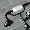 image:imageKingston Brass AE109T0 Auqa Vintage Deck Mount Clawfoot Tub Faucet Matte BlackMatte Black