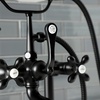 image:imageKingston Brass AE109T0 Auqa Vintage Deck Mount Clawfoot Tub Faucet Matte BlackMatte Black