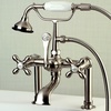 image:imageKingston Brass AE110T1 Aqua Vintage 7 in Spout Reach Deck Mount Clawfoot Tub Faucet Polished ChromeBrushed Nickel